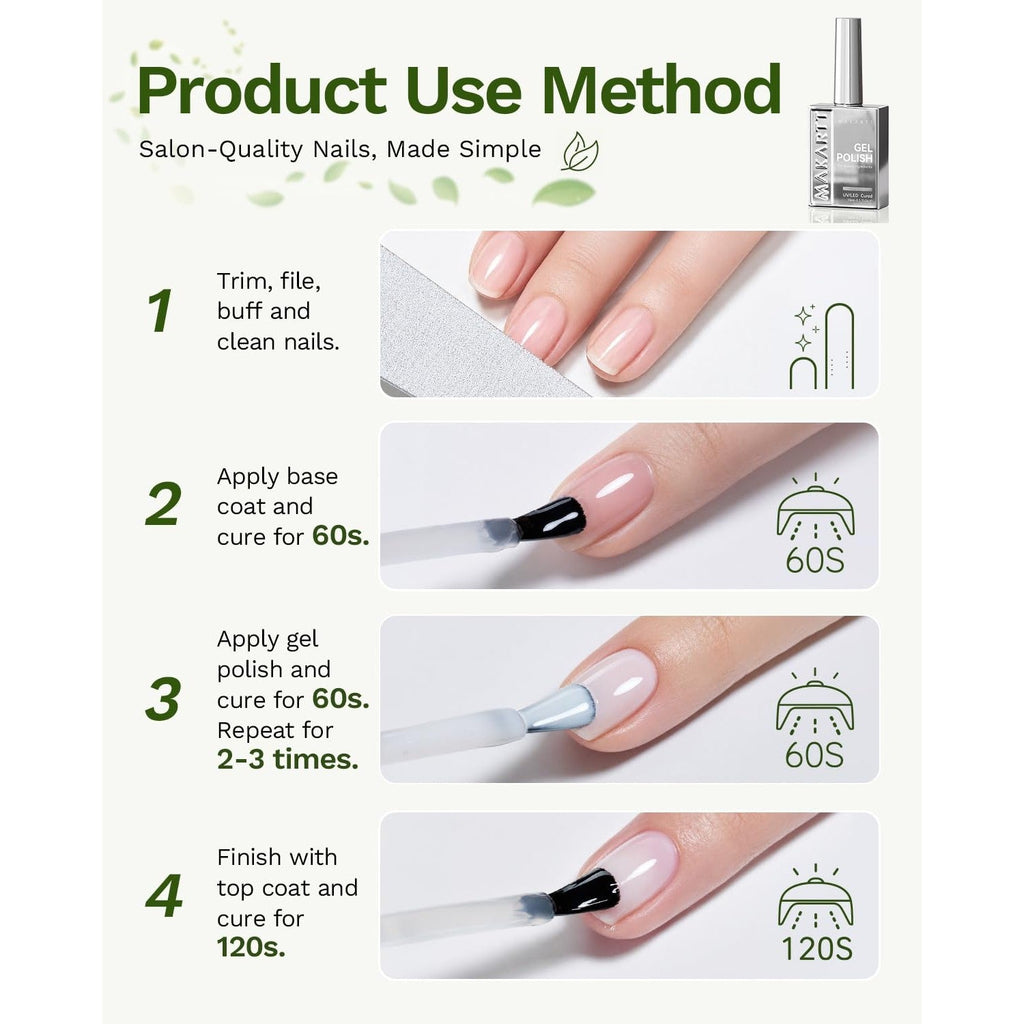 Premium imported Makartt Milky Pink Gel Nail Polish, 15ML. Achieve salon-quality nails with easy application steps and glossy finish.