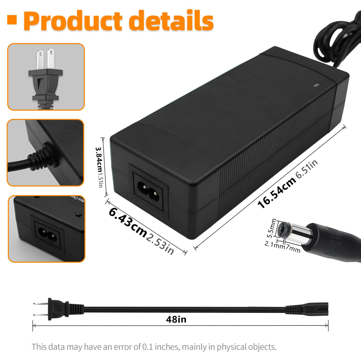 Electric Bike Charger 54.6V 2A, 100% Authentic and available in India at Curat Cart, ensuring reliable performance for your e-bike.