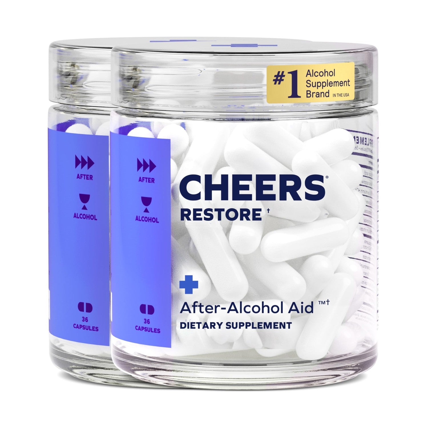 Cheers Restore | Supplement with DHM, L-Cysteine, Milk Thistle | 12 Doses | After Alcohol Aid, Feel Better After Drinking, Support Your Liver, DHM, L-Cysteine, Milk Thistle, Prickly Pear