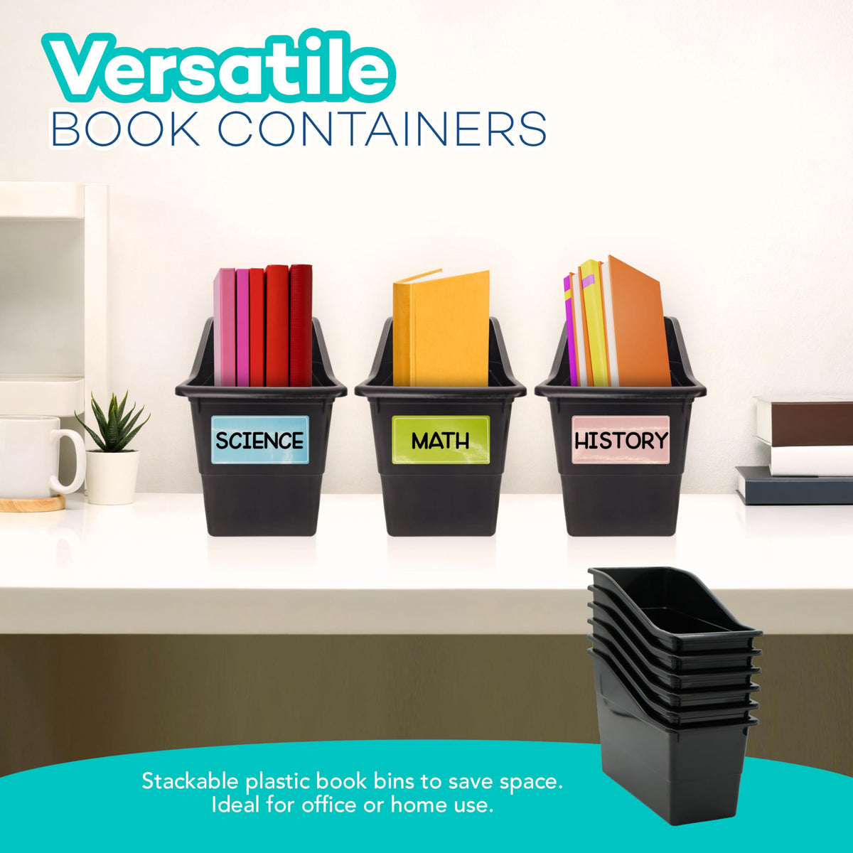 4E's Novelty Durable Book Holder, stackable and versatile for home or office use. Available at Curat Cart, 100% Authentic in India.