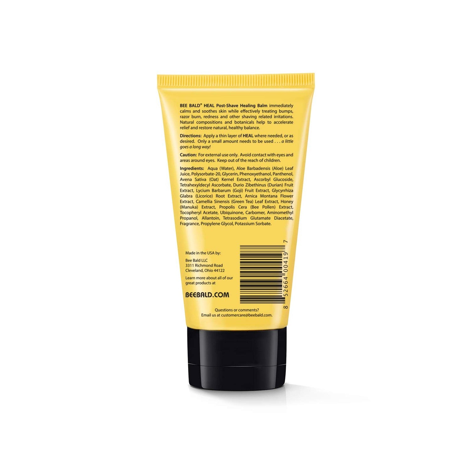 Bee Bald HEAL Aftershave for Men, Calm & Soothes, After Shave Balm, 2 fl oz | Immediately Calms & Soothes Irritated Skin. Treats Razor Burn, Redness, Bumps on Head or Face. Perfect For Sensitive Skin.