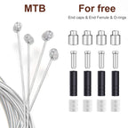 Premium Bike Brake Cable Set featuring high-quality metal ends and additional accessories, available at Curat Cart.