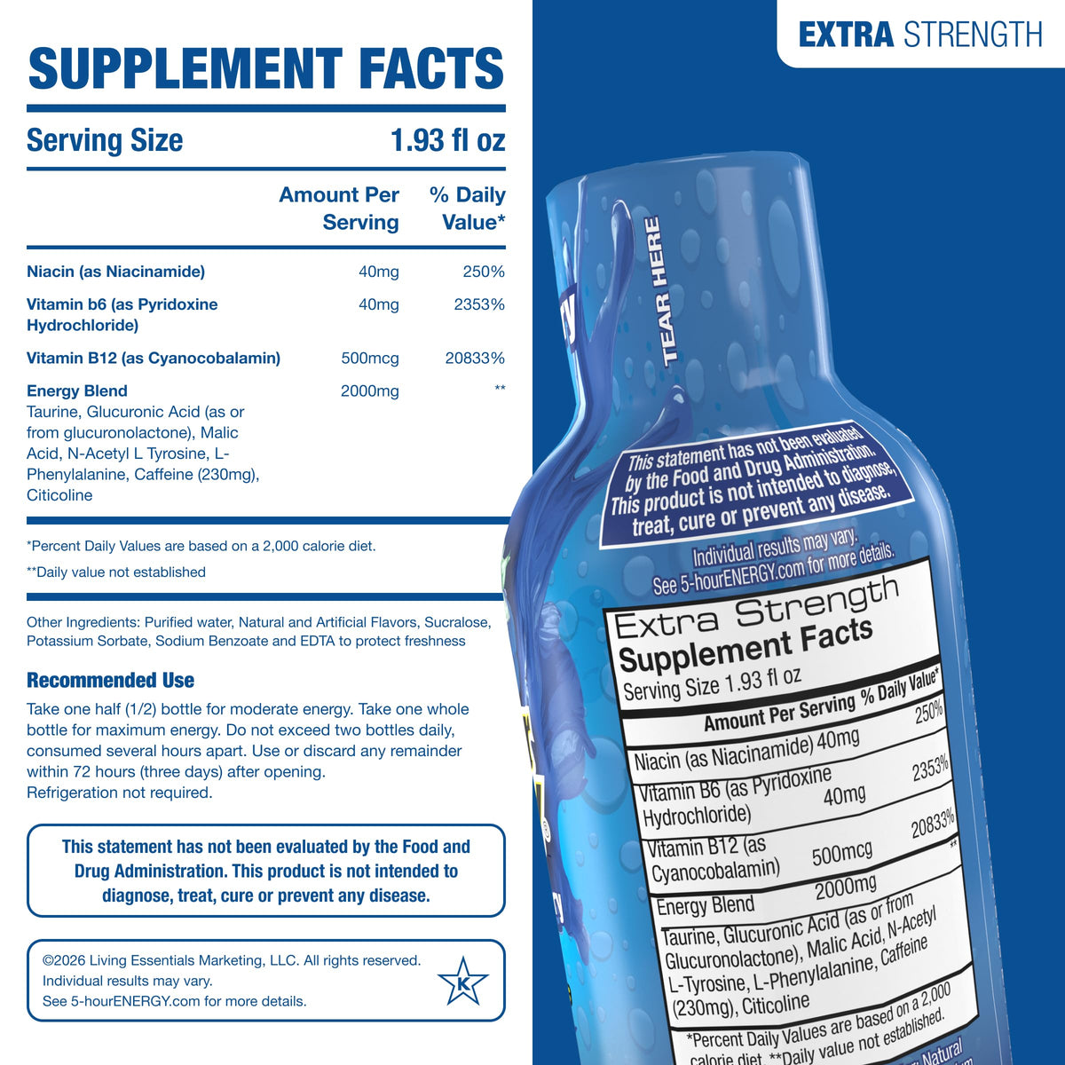 5-hour ENERGY Blue Raspberry Energy Shot, 100% Authentic, available in India at Curat Cart. Boost your energy anytime.