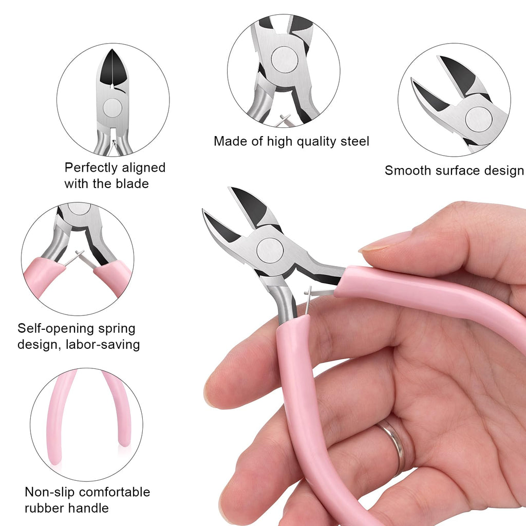 High-quality jewelry pliers tool set with a smooth surface and non-slip rubber handle, available at Curat Cart.