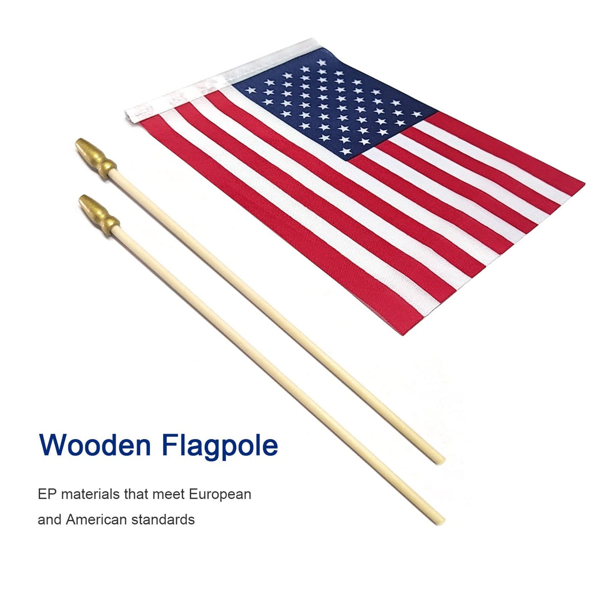 Exclusive small American flags on sticks, specially curated by Curat Cart for premium celebrations in India.