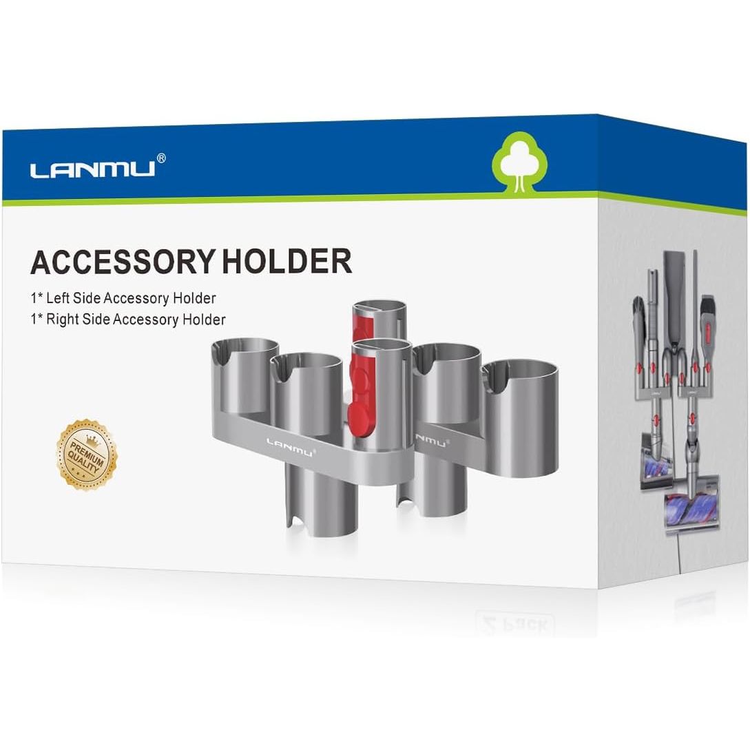 Buy now LANMU Accessory Holder Compatible with Dyson V15 V12 V11 V10 V8 V7 Outsize Gen5 G5 Cordless Stick Vacuum, No-Drilling Docking Station Attachments Organizer Accessories Storage Rack at indiglob india