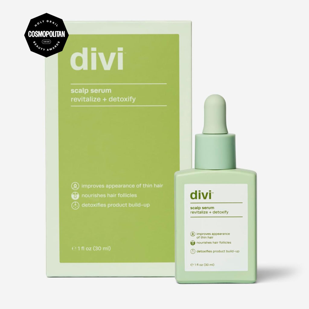 Divi Scalp Serum | To Promote Fuller-Looking Hair with Peptides | 30ml | Multi-Peptide Complex, Caffeine, Rosemary Oil, Vegan, Non-Greasy, Thinning Hair, Fuller-Looking Hair, Scalp Serum, 30ml