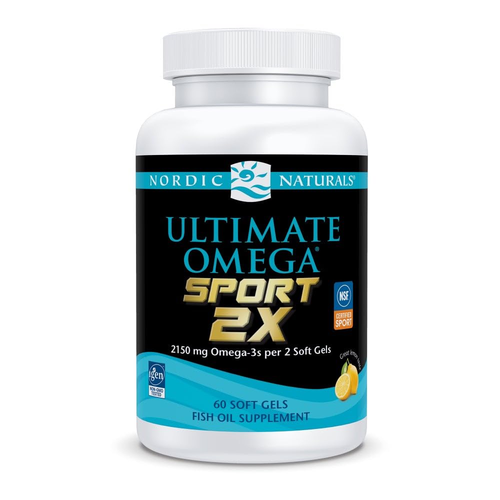 Nordic Naturals Ultimate Omega 2X Lemon 2150mg, NSF Certified, EPA&DHA 60ct