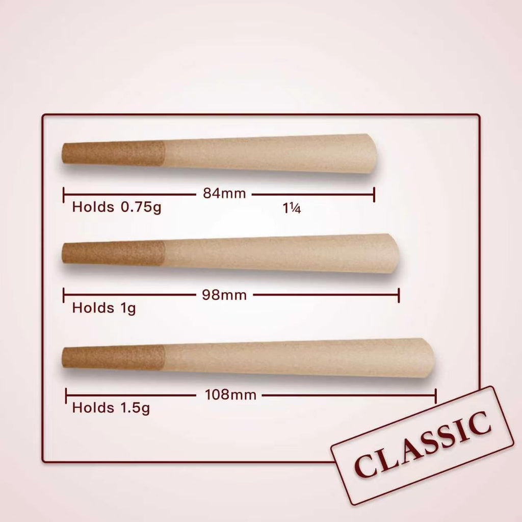 Rolling Cones 1-1/4 Size-200 Pack - Cones 1-1/4 Size - Slow Burning 1-1/4 Size Pre Rolled cones Made of Paper with Tips & Packing Tubes Included