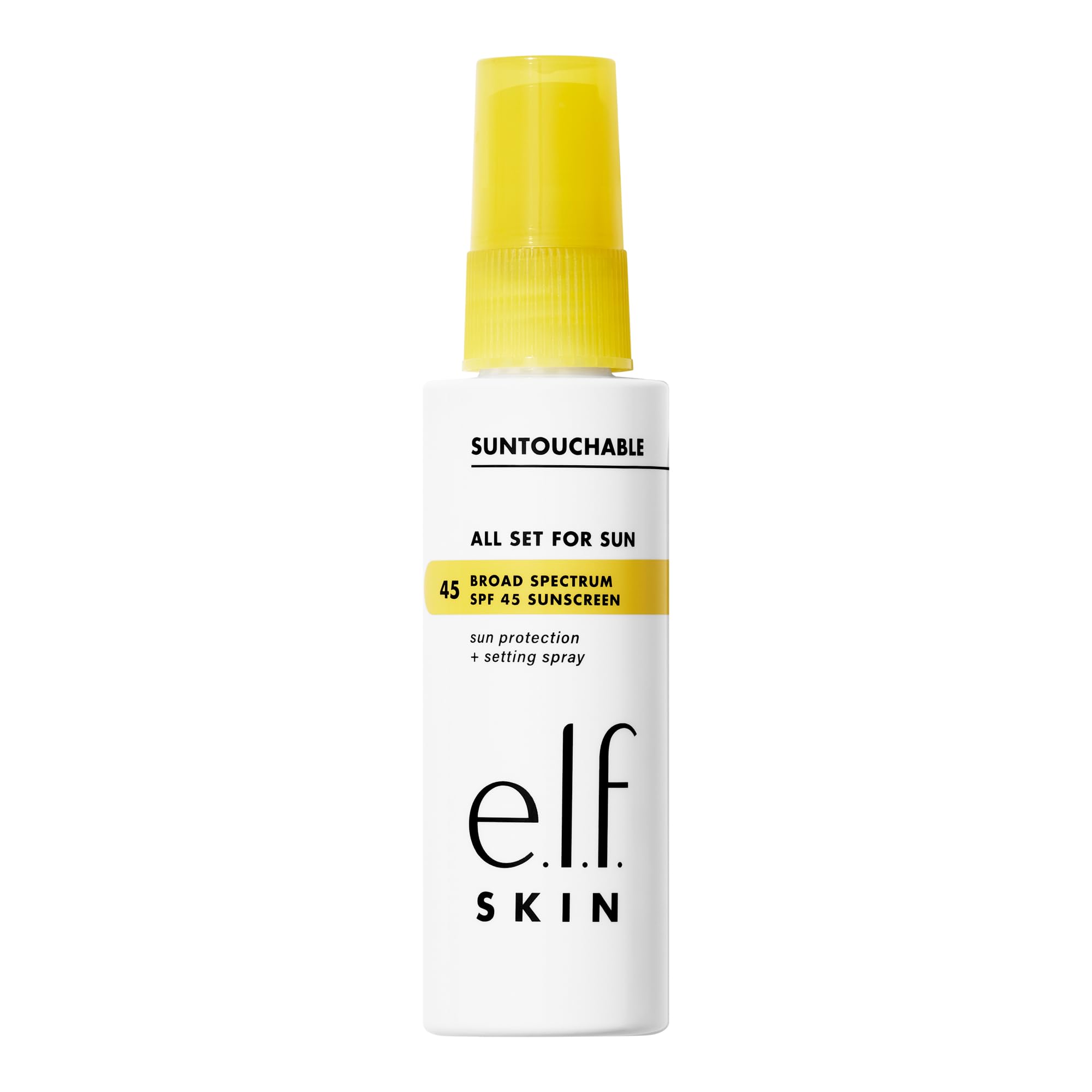 Buy now e.l.f. SKIN All Set For Sun SPF 45, Setting Spray With SPF 45 For Long-Lasting Makeup, Weightless, Non-Greasy Formula, Vegan & Cruelty-Free, Packaging May Vary at indiglob india