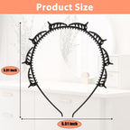 2 Pcs Braided Bangs Headband with Teeth, Professional Weaving Clip | Invisible Fringe Styling Tool for Women Girls, for Fine or Thick Hair