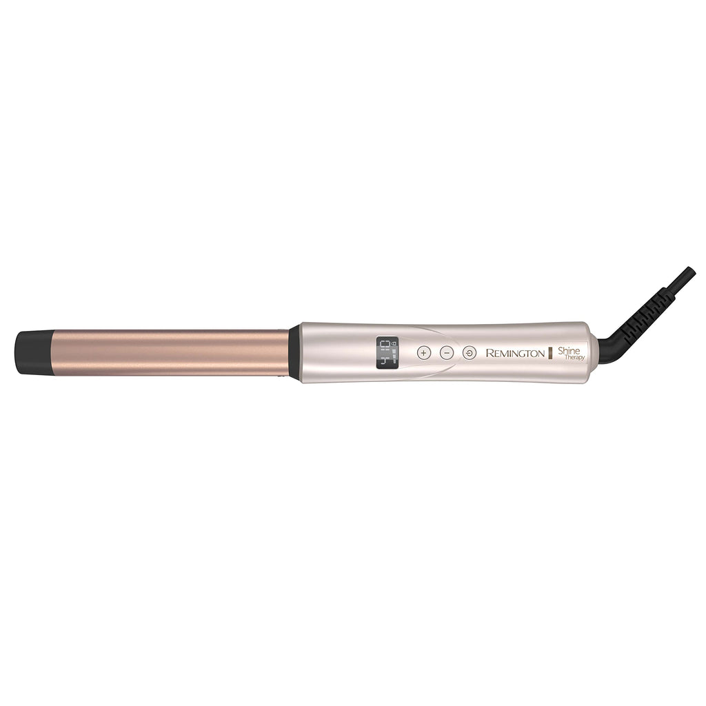 Remington Shine Therapy Curling Wand, 1 Inch, Argan Oil & Keratin | Argan Oil and Keratin infused, Straight Barrel for Loose Waves, Includes Heat Glove, Ceramic Technology for Smooth Shine