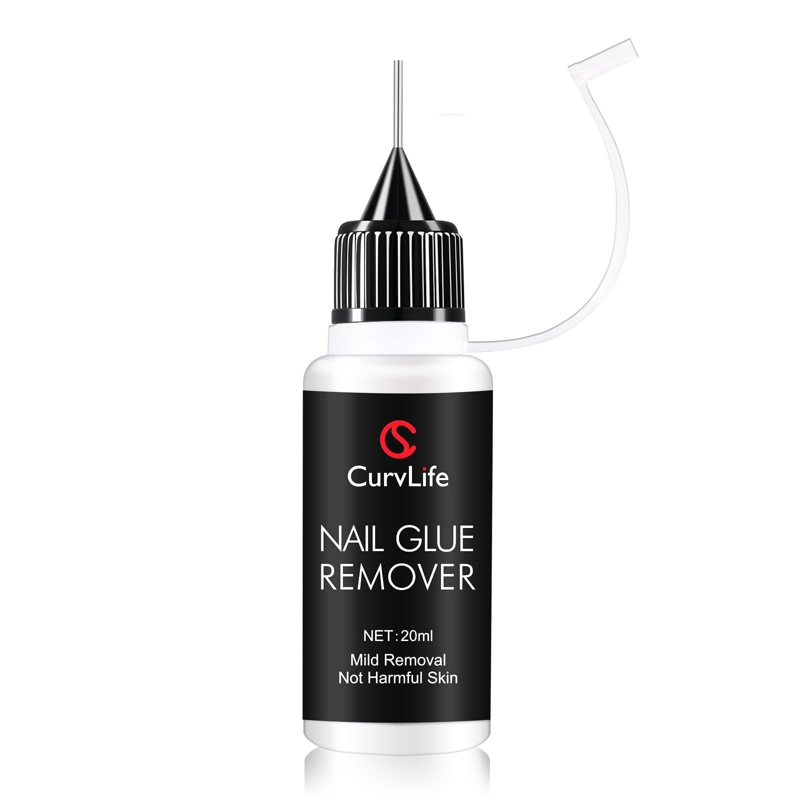 Curvlife 10g Semi-Solid Glue and 20ml Pinpoint Nail Glue Remover Kit | No UV Lamp Needed, Air-Dry Nail Glue Gel for Press on Nails, with Gentle Non-Acetone Remover, Long-Lasting Hold