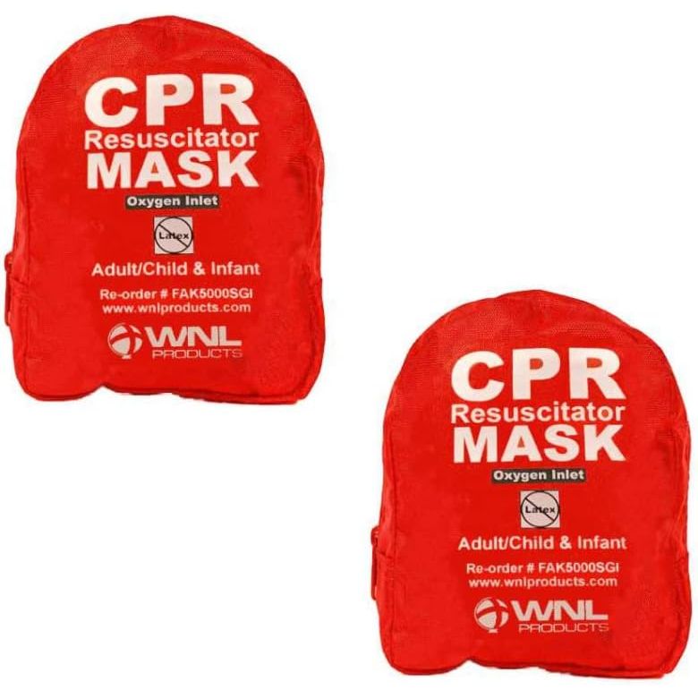 Buy now WNL Products CPR Rescue Mask, Adult/Child & Infant Pocket Resuscitator, Soft Case Kit with Belt Clip 2 at indiglob india