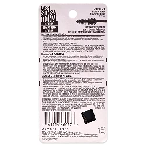 Buy now Maybelline New York Lash Sensational Luscious Waterproof Mascara, Very Black, 0.3 fl. oz. K2004600 at indiglob india