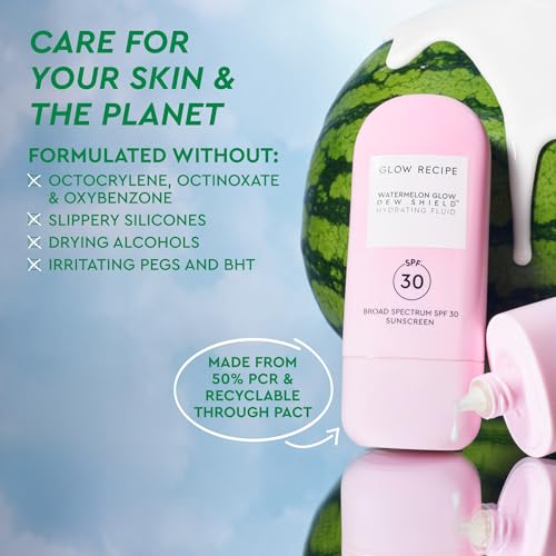 Buy now Glow Recipe Dew Shield Korean Face Sunscreen SPF 30 - Hydrating Moisturizer & Dewy, Lightweight Sunscreen - Formulated with Broad Spectrum UV Protection with No White Cast or Pilling (15ml) at indiglob india
