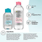 Buy now Garnier Micellar Cleansing Water, For All Skin Types, 13.5 fl oz + Micellar Cleansing Water, For Waterproof Makeup, 3.4 fl oz at indiglob india
