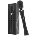 bed geek Cordless Wand Massager – Super Powerful Handheld Massage with 20 Speeds & 8 Patterns, Soft Silicone Head, Quiet Motor, LED Display, Body-Safe & Waterproof Black & Rose Gold