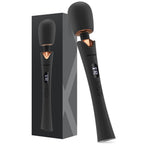 bed geek Cordless Wand Massager – Super Powerful Handheld Massage with 20 Speeds & 8 Patterns, Soft Silicone Head, Quiet Motor, LED Display, Body-Safe & Waterproof Black & Rose Gold