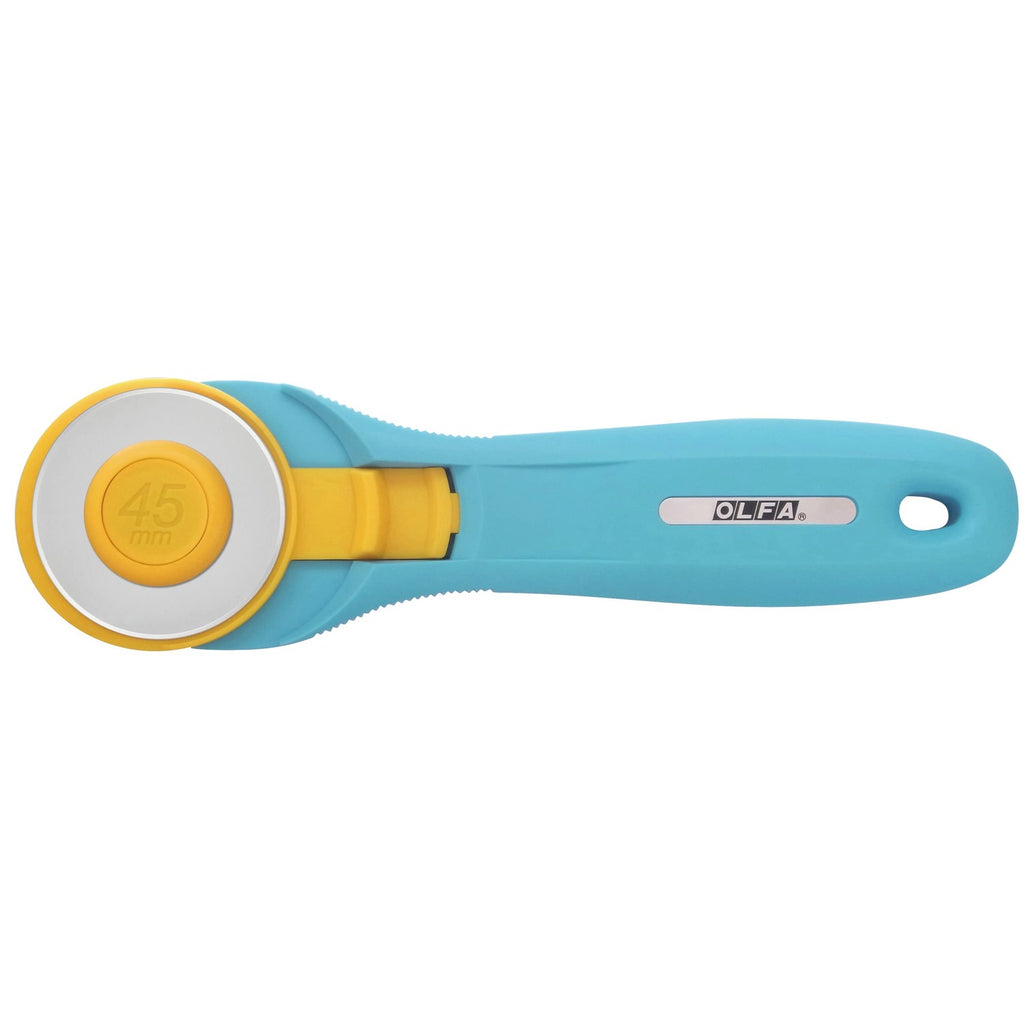 OLFA 45mm Quick-Change Rotary Cutter (RTY-2/C) - Tungsten Blade, Aqua
