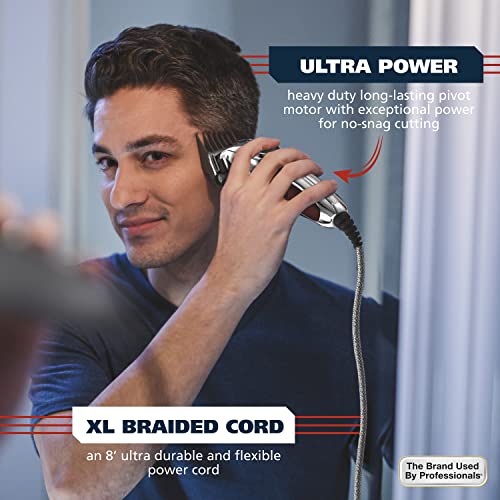 Buy now Wahl USA Pro Ultra Quiet High Torque Corded Hair Clipper for Ultra Quiet Operation and Cooler Operating Temperatures, Metal Housing with Bonus Hair Clipping Guard Caddy - Model 3000097 at indiglob india