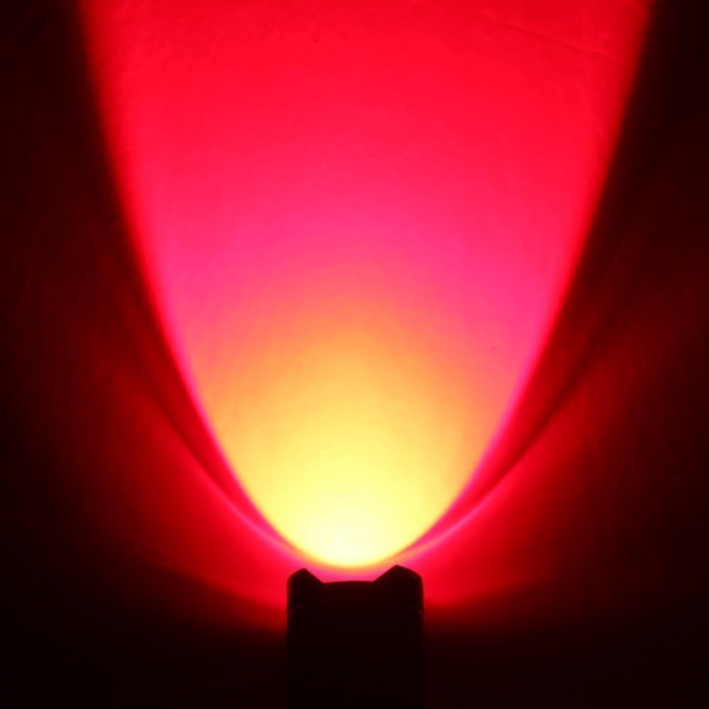 2 Pack Red Light Flashlight Single Mode Red LED Flashlight One Mode Zoomable Night Light Torch for Night Observation and Astronomy Aviation