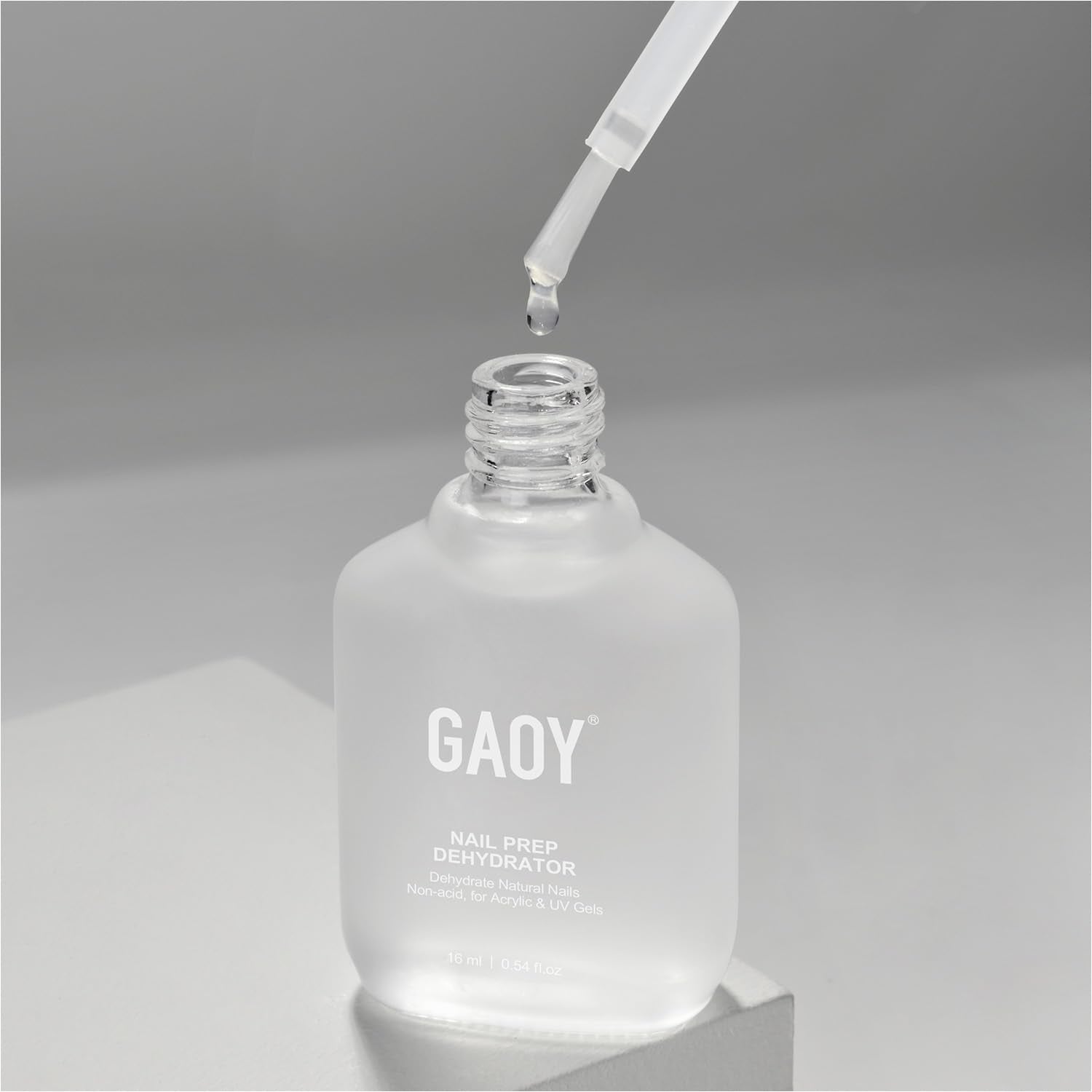 GAOY 16ml Nail Dehydrator and Primer with Gel Top and Base Coat, 4 Pcs Acid-Free Natural Nail Prep Dehydrate Bond Primer Professional Set, for Gel Polish