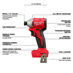 Buy now Milwaukee Electric - M18 Compact BRUSHLESS 1/4 INCH HEX 3-Speed Impact at indiglob india