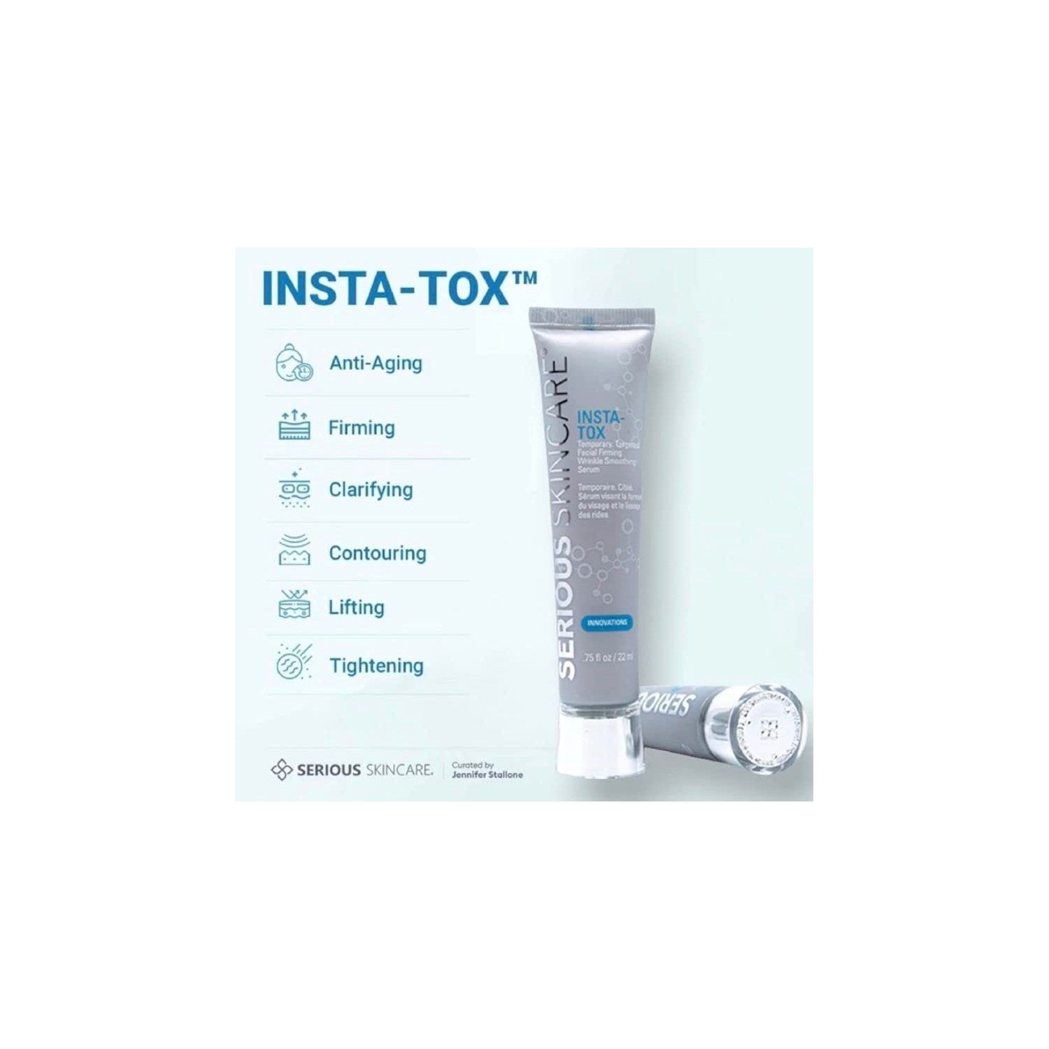 Buy now Serious Skincare INSTA-TOX Instant Wrinkle Smoothing Serum - Facial Filler Improves Appearance of Lines, Pores & Deep Wrinkles - Temporary Skin Tightener - Face Firming - .75 Fl Oz (2Pack) at indiglob india