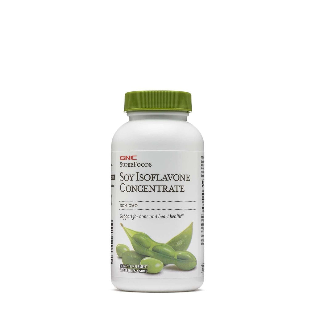 Buy now GNC SuperFoods Soy Isoflavone Concentrate, 90 Capsules, Supports for Bone and Heart Health at indiglob india