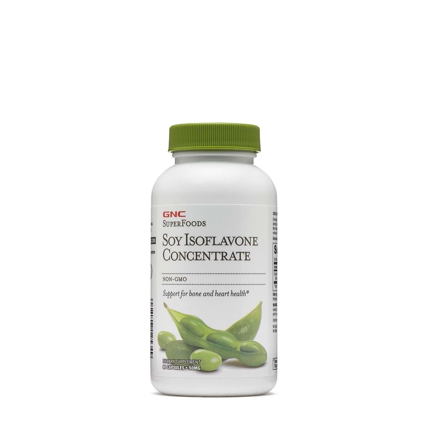 Buy now GNC SuperFoods Soy Isoflavone Concentrate, 90 Capsules, Supports for Bone and Heart Health at indiglob india