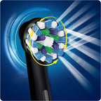 Buy now Oral-B Genuine CrossAction Replacement Black Toothbrush Heads, Refills for Electric Toothbrush, Angled Bristles for up to 100 Percent More Plaque Removal, Pack of 4 at indiglob india