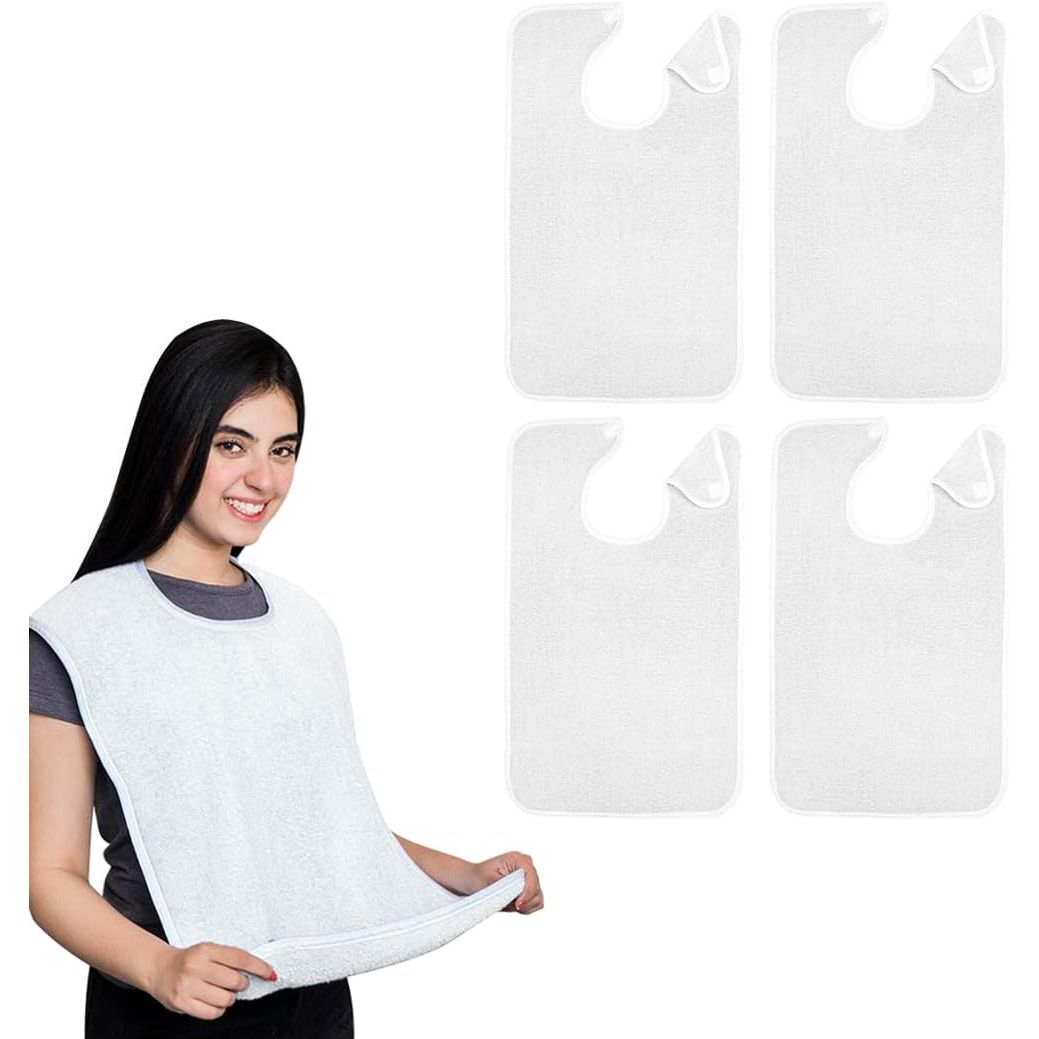 Buy now Avalon Towels Adult Bibs for Women 100% Cotton Bib for Adults for Eating - Terry Cloth Adult Bibs for Men Clothing Protectors at indiglob india