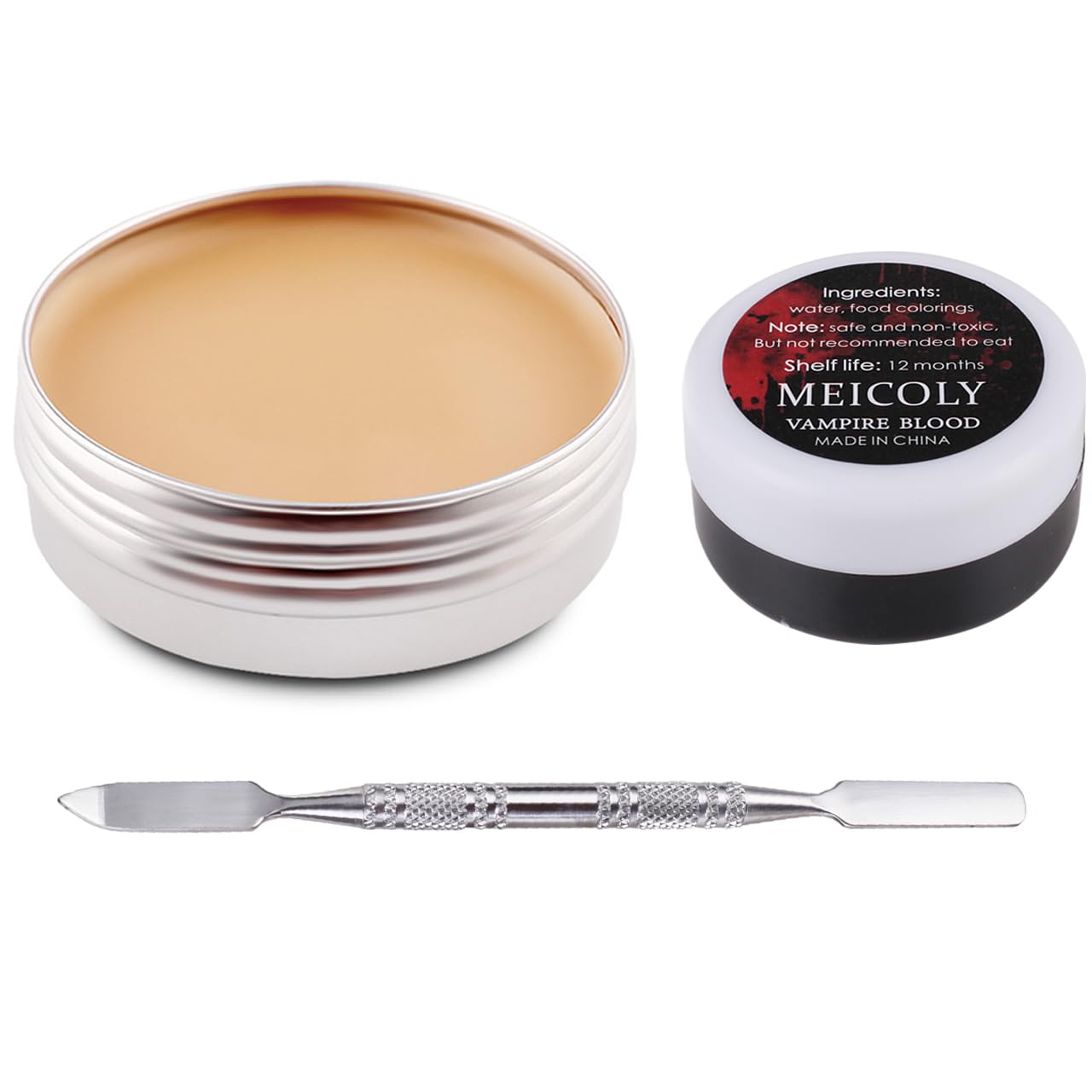 Buy now MEICOLY 3pcs SFX Special Effects Makeup Kit - Fake Nose Putty, Scar Wax, Fake Blood Scab Gel, Dark scar wax kit,02 at indiglob india