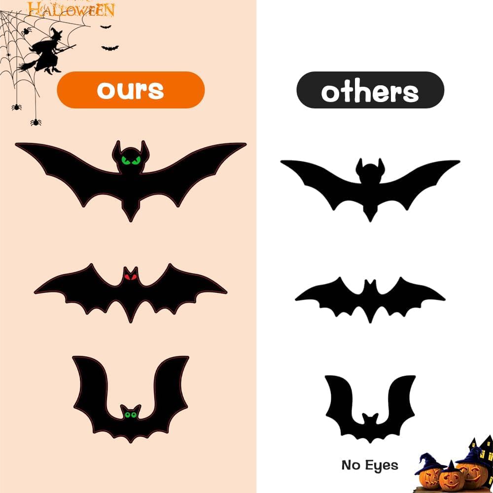 Magnetic Bats Halloween Garage Door Decorations, 23 PCS