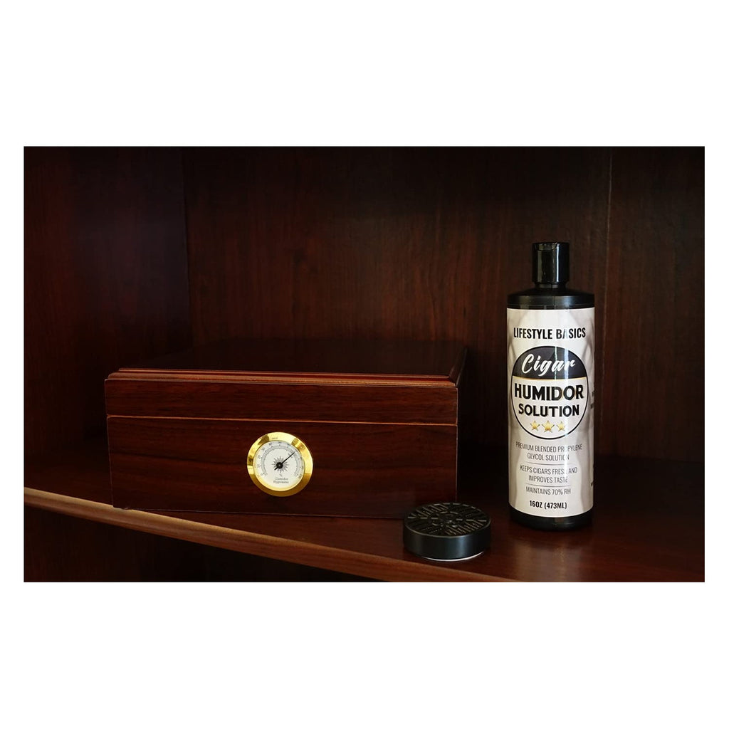 Cigar Humidor Solution 16 oz, Humidifier Liquid, 70% RH
