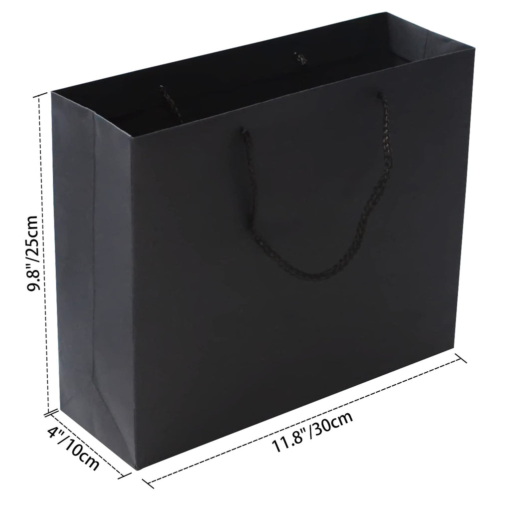 Black Gift Box with Lid, Ribbons & Bag, Medium, 9x7x3 In, Magnetic Closure