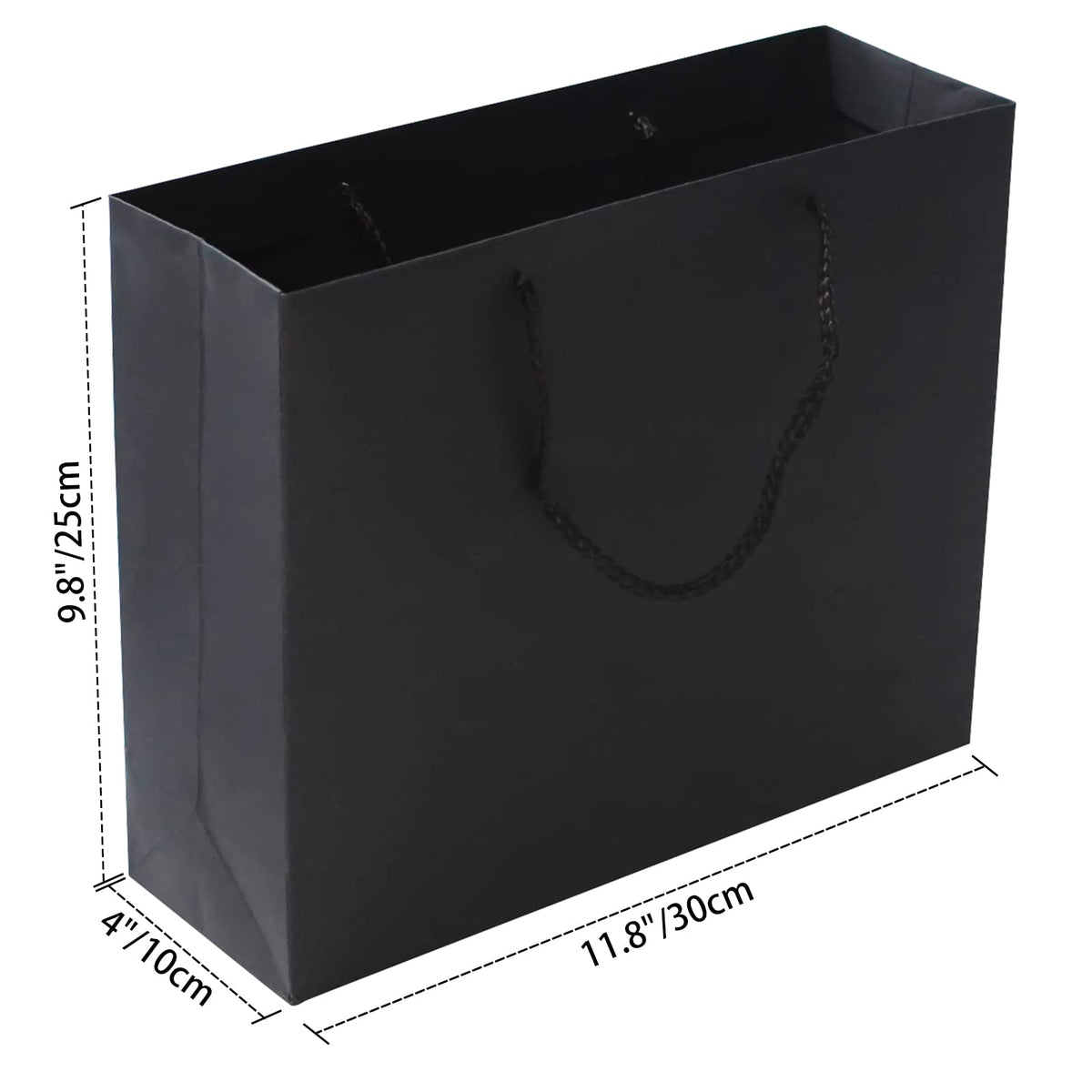 Black Gift Box with Lid, Ribbons & Bag, Medium, 9x7x3 In, Magnetic Closure
