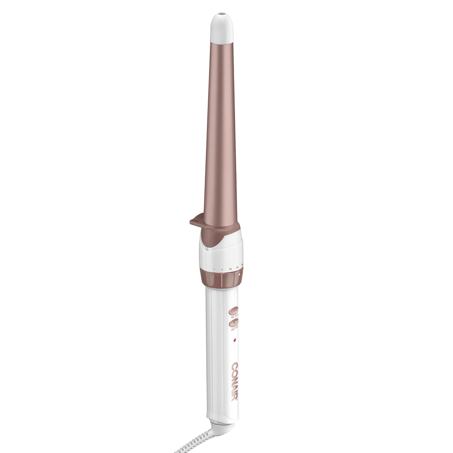 Buy now Conair Double Ceramic 1-Inch Curling Wand, Produces Flawless Waves, Curling Iron for Use on Medium and Long Hair, 30 Heat Setting Curling Iron, White 1 1 4-inch to 3 4-inch Tapered Wand White at indiglob india