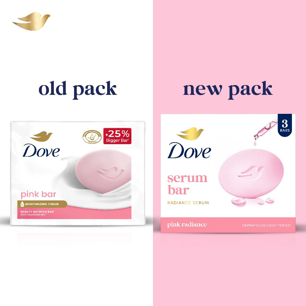 Dove Serum Bar | with Radiance Serum | Pink Radiance | 625g (125g x 5)