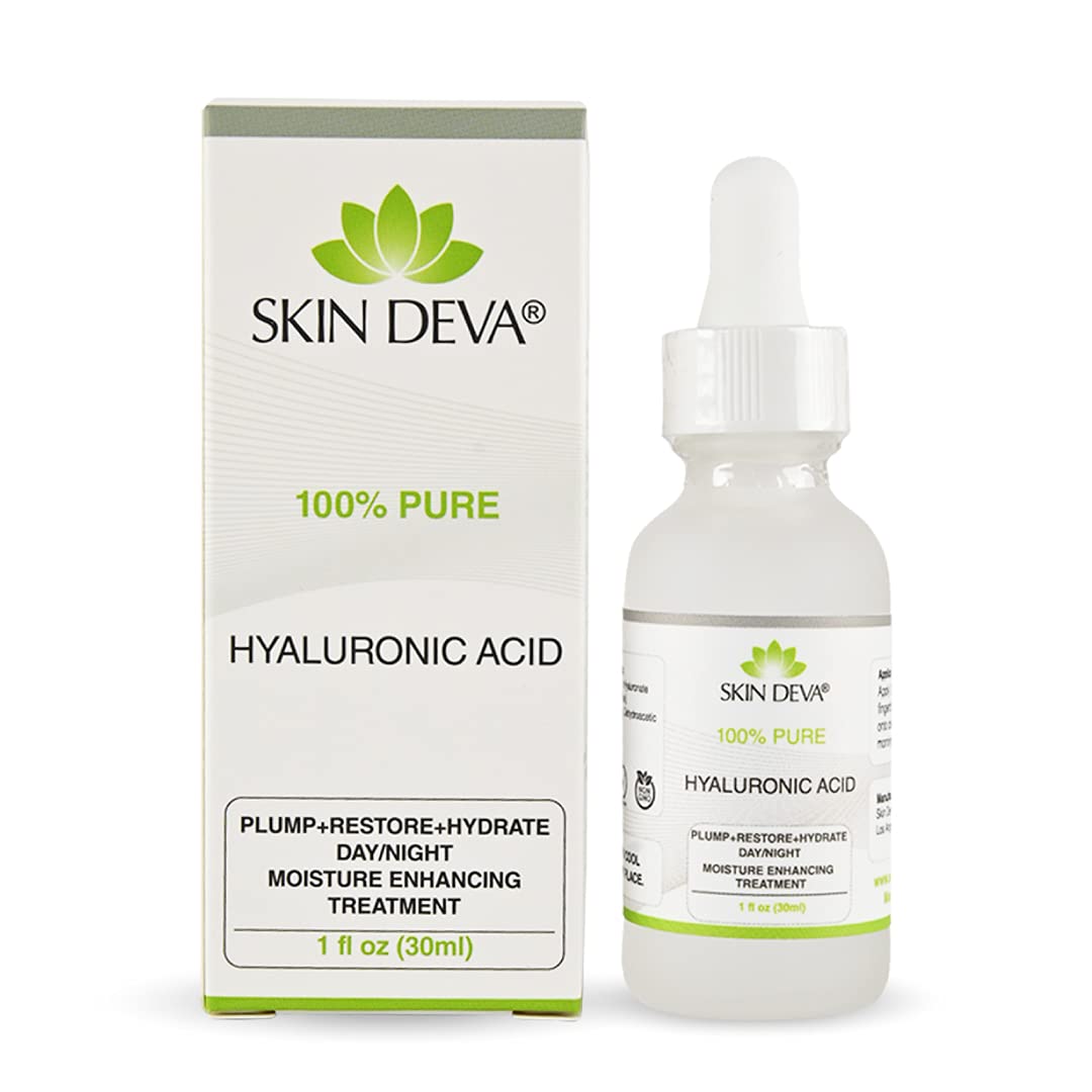 Buy now SKIN DEVA 100% Pure Hyaluronic Acid Serum For Face 1 oz of Discoloration Correcting Serum Anti Aging Anti Wrinkle Acid Locks in Essential Moisture Keeps Skin Hydrated Facial Serums For All Skin Types at indiglob india