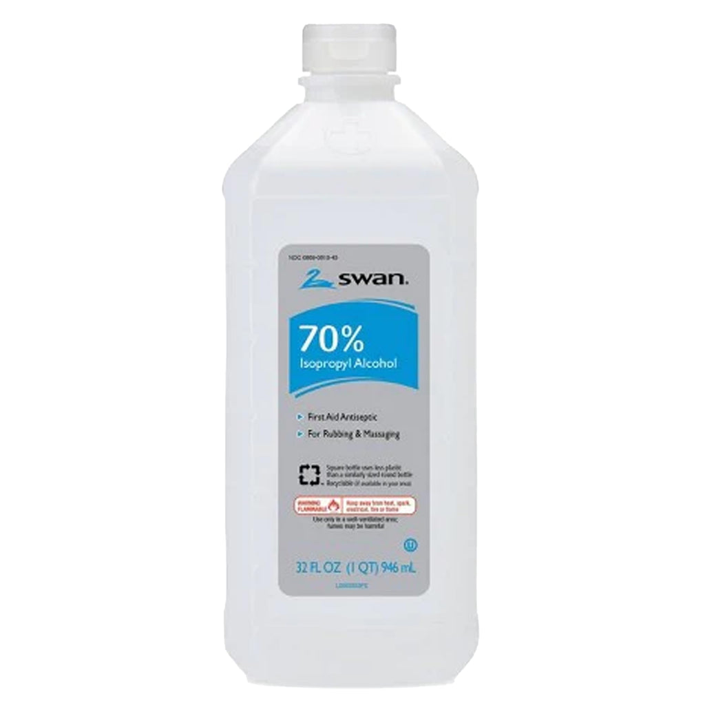 Swan 70% Rubbing Alcohol, 32 Fl oz (Pack of 2)