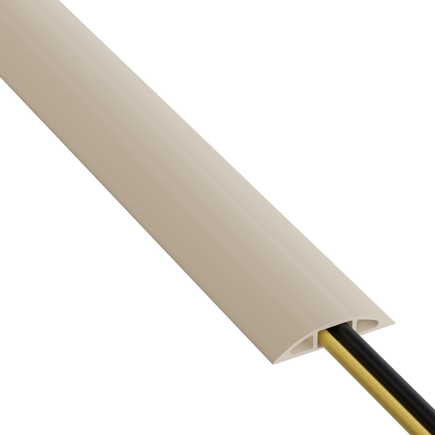 Buy now D-Line 6ft Floor Cord Cover, Cable Channel, Protect Cords, Prevent Trips - 0.63" W x 0.31" H - Gray 30 Feet Beige at indiglob india
