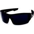 Buy now Locs Men's Rectangular Hardcore Wrap 63mm Sunglasses (Matte Black Rubberized Finished) Default at indiglob india