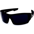Buy now Locs Men's Rectangular Hardcore Wrap 63mm Sunglasses (Matte Black Rubberized Finished) Default at indiglob india