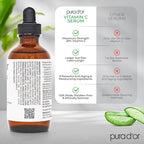 Buy now PURA D'OR 20% Vitamin C Facial Serum 4 Oz - Antioxidant Blend with Retinol, Hyaluronic Acid, Vitamin E & Ferulic Acid - Hydrating Lightweight Skincare Formula - Men and Women Daily Use Skin Care Plus at indiglob india