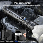 Buy now Flashlights High Lumens Rechargeable - 20000LM 30W Super Bright LED Flash Light | 5000ft Beam & 12H Long Lasting USB High Powered Handheld Police Flashlight for Home/Camping/Hiking/Emergency at indiglob india