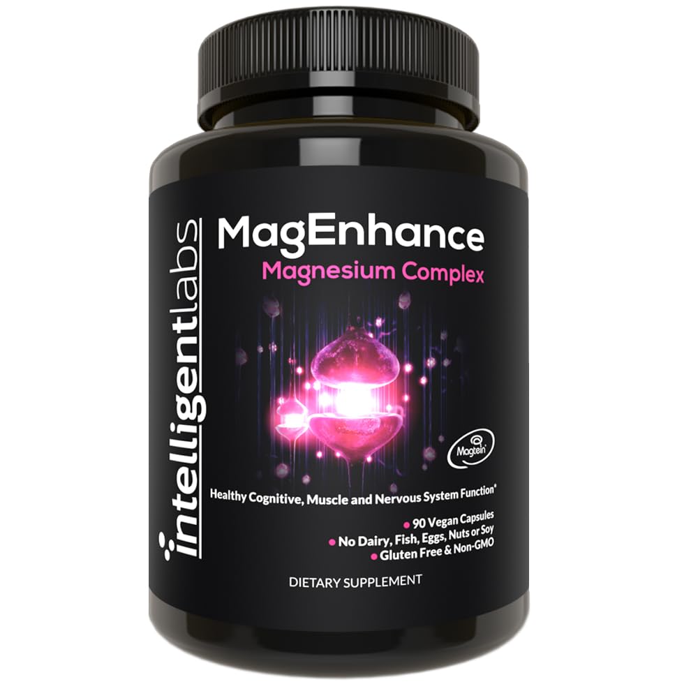 MagEnhance Magnesium Complex, Magtein® L-Threonate, Glycinate for Sleep | Magtein® L-Threonate, Glycinate & Taurate for Sleep, Brain Health, and Relaxation. Gentle on the Stomach. 30-Day Supply