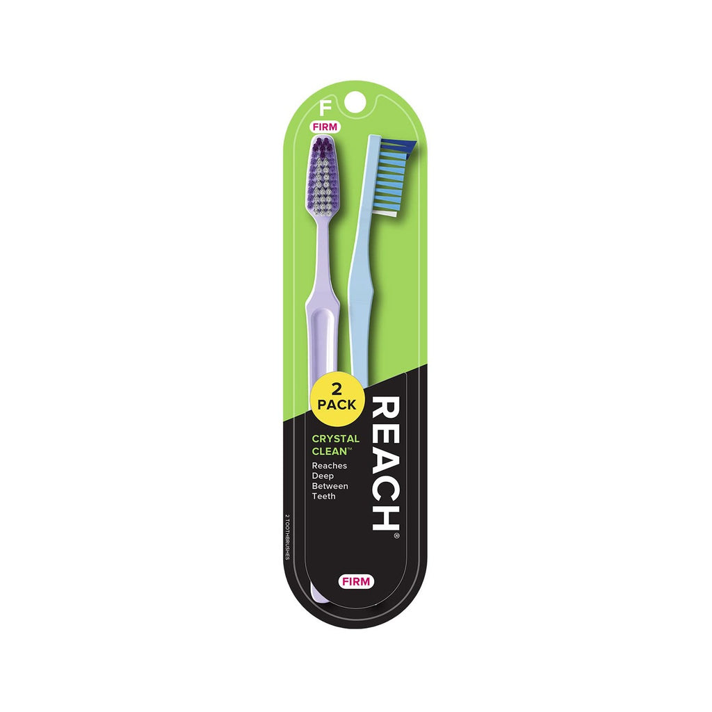 Buy now REACH Crystal Clean Firm Adult Toothbrush, 1 ea - Colors May Vary (Pack of 6) at indiglob india
