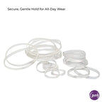 Goody Ouchless Polyband Hair Ties, 250 Ct, Clear, Latex Elastic Bands | Easy Glide, Ultra-Strong Hold Styling Accessories for Women & Men, Secure Hold Ridge Design, All Hair Types